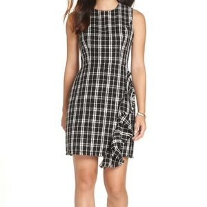 1901 Tweed Sheath Dress - form-Fitting black/white